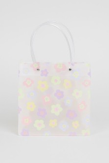 Пакет подарочный прозрачный «Flowers from film», small multi-colored (22*21,5*10)