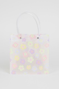 Пакет подарочный прозрачный «Flowers from film», small multi-colored (22*21,5*10)