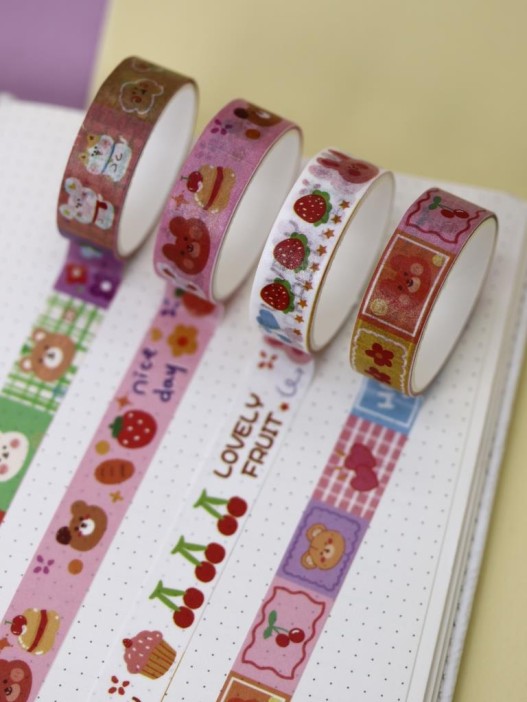 Набор декоративного скотча &quot;Cute cartoon Eat&quot;, white 