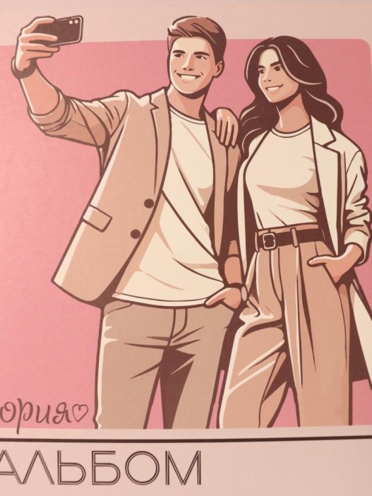 Фотоальбом &quot;Наша история 1&quot; (24,5 х 19 см) 