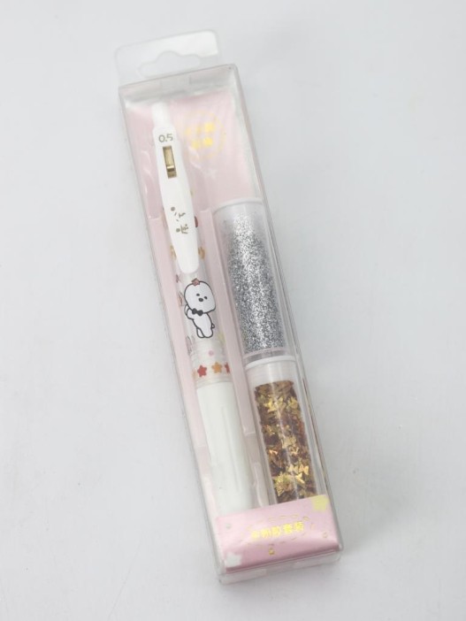 Клеевая ручка с блестками 2 цветов, "Small Handmade, white pen" 