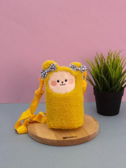 Футляр плюшевый для термоса &quot;My fuzzy&quot;, yellow (17*10 см) 