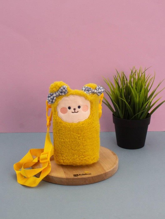 Футляр плюшевый для термоса &quot;My fuzzy&quot;, yellow (17*10 см) 