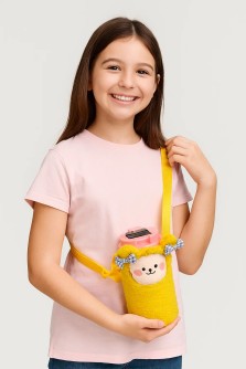 Футляр плюшевый для термоса "My fuzzy", yellow (17*10 см)