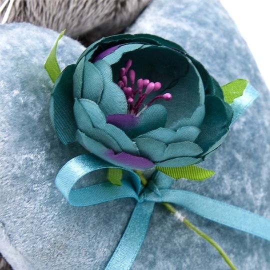 Мягкая игрушка "Басик с сердцем из бархата" (25см) 