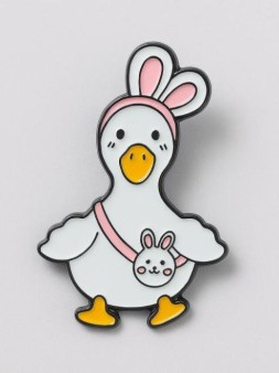 Значок металлический iLikeGift "Утка-заяц"