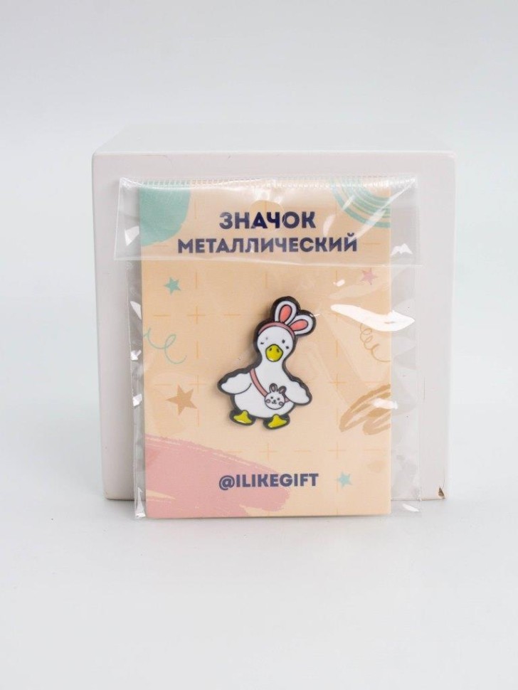 Значок металлический iLikeGift "Утка-заяц"