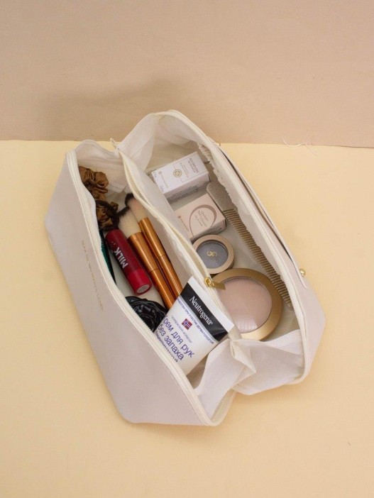 Сумка - органайзер из экокожи &quot;Rose of no man&#039;s land&quot; white, 22*11*11 см 