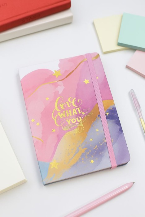 Блокнот (А5) &quot;Love what you do&quot;, pink (14.5*21) 