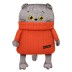 Мягкая игрушка "Кот-подушка в свитере с косами " (32 см)