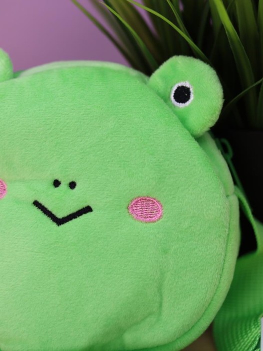 Сумочка плюшевая &quot;Little frog&quot;, green (15*13 см) 