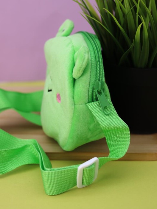 Сумочка плюшевая &quot;Little frog&quot;, green (15*13 см) 