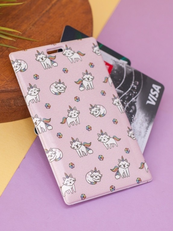 Держатель для карт "Кот-единорог" (6,5 х 10,4 см)