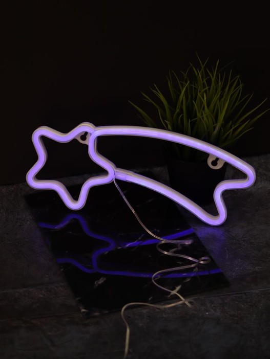 Неоновый подвесной ночник &quot;Star of oblivion&quot;, голубое свечение (30*18 см) 