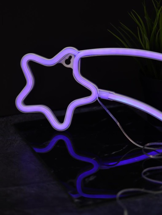 Неоновый подвесной ночник &quot;Star of oblivion&quot;, голубое свечение (30*18 см) 