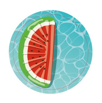 Подставка под горячее iLikeGift «Summer - Арбуз», 9см 