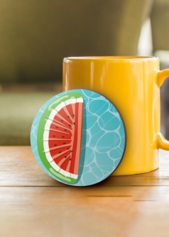 Подставка под горячее iLikeGift "Лето - Арбуз", 9см