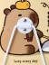 Зеркало настольное &quot;Capybara is happy&quot;, желтое, 15,6*15,6 см 