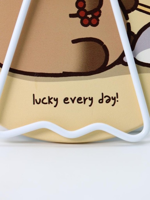 Зеркало настольное &quot;Capybara is happy&quot;, желтое, 15,6*15,6 см 