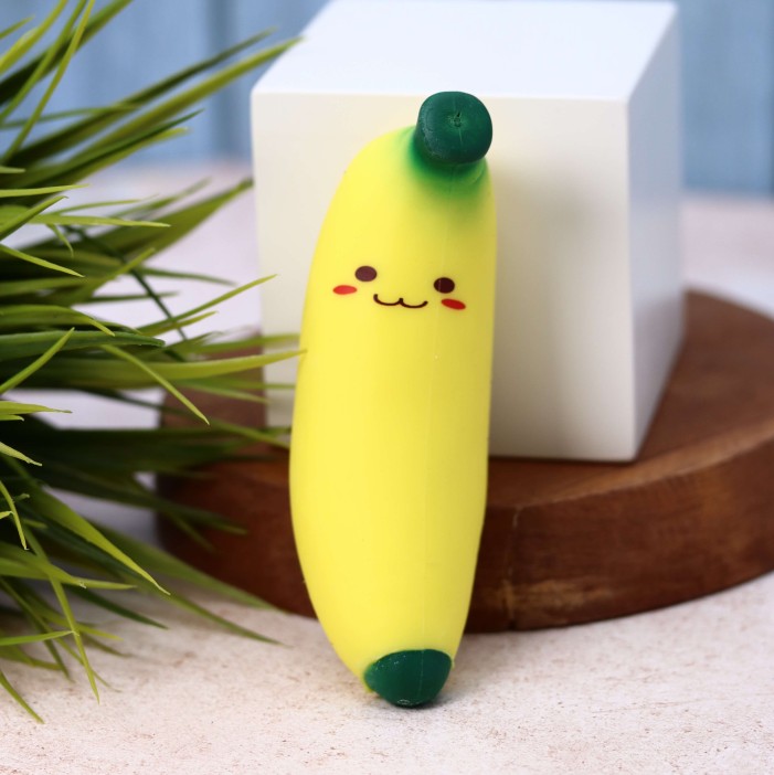Мялка - антистресс «Squishy bead banana», шоу-бокс 12 шт. 