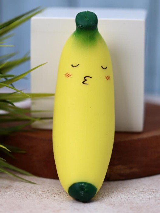 Мялка - антистресс «Squishy bead banana», шоу-бокс 12 шт. 