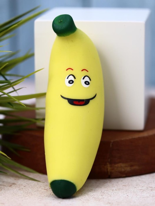 Мялка - антистресс «Squishy bead banana», шоу-бокс 12 шт. 