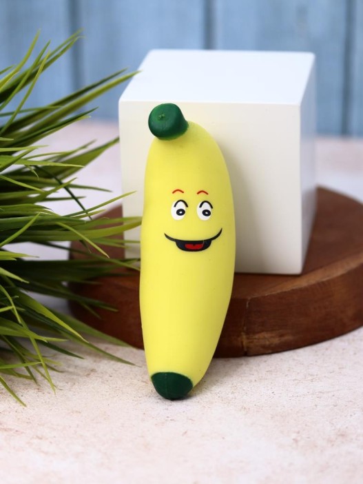 Мялка - антистресс «Squishy bead banana», шоу-бокс 12 шт. 