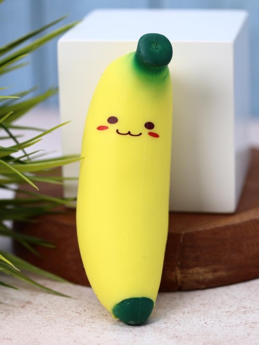 Мялка - антистресс «Squishy bead banana», шоу-бокс 12 шт. 