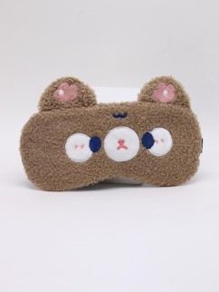 Маска для сна гелевая &quot;Curly friends&quot;, brown