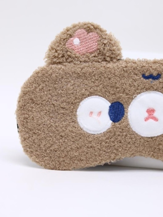 Маска для сна гелевая &quot;Curly friends&quot;, brown 