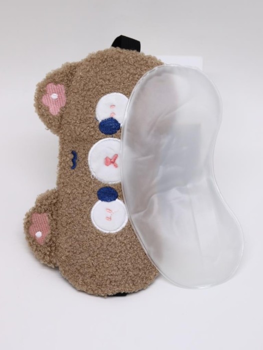 Маска для сна гелевая &quot;Curly friends&quot;, brown 