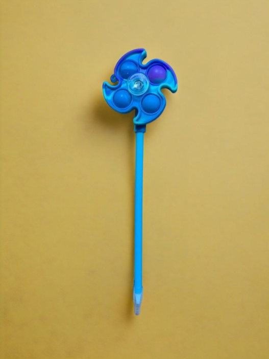 Ручка-антистресс гелевая Вертушка POP IT синяя 