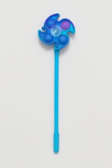 Ручка-антистресс гелевая Вертушка POP IT синяя