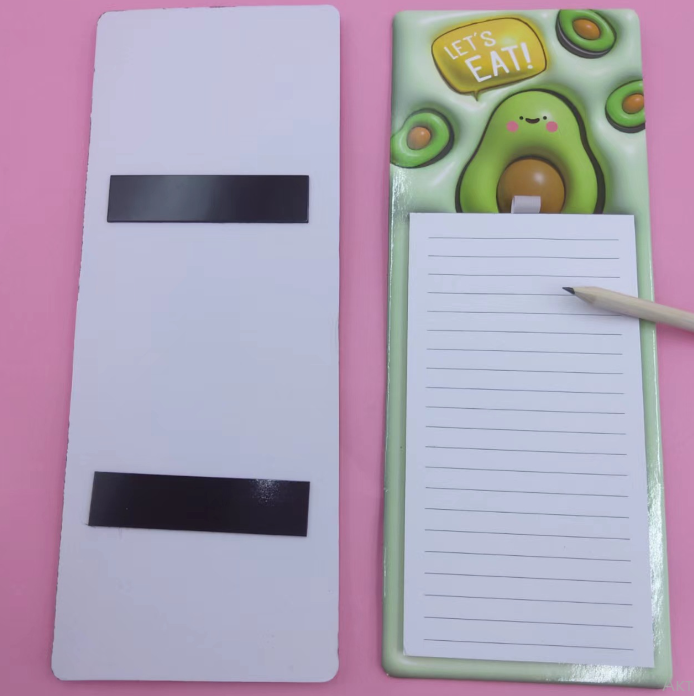 Магнитный блок для записей с карандашом «Let&#039;s eat avocado», green, 10х27 см 