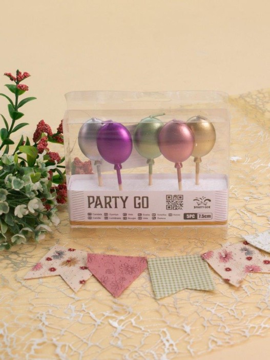 Набор свечей 5 шт. &quot;Balloon&quot;, (7,5 см) 