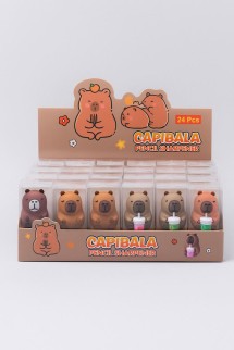 Точилка для карандашей &quot;Different capybara&quot;, mix, шоу-бокс 24 шт.