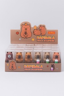 Точилка для карандашей "Different capybara", mix, шоу-бокс 24 шт.