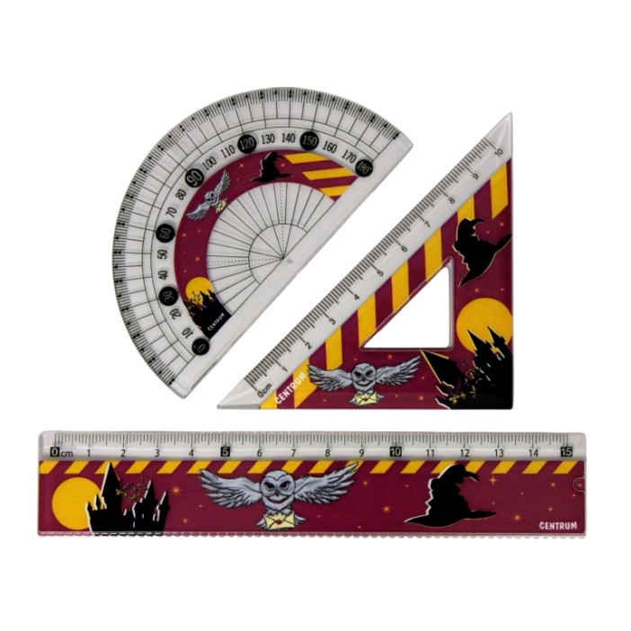 Набор линеек 3 шт. &quot;Школа Магии&quot; (линейка, треугольник, транспортир) 