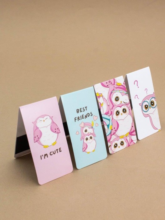 Набор магнитных закладок «SOVA vibe», 4 шт., 35х70 мм 