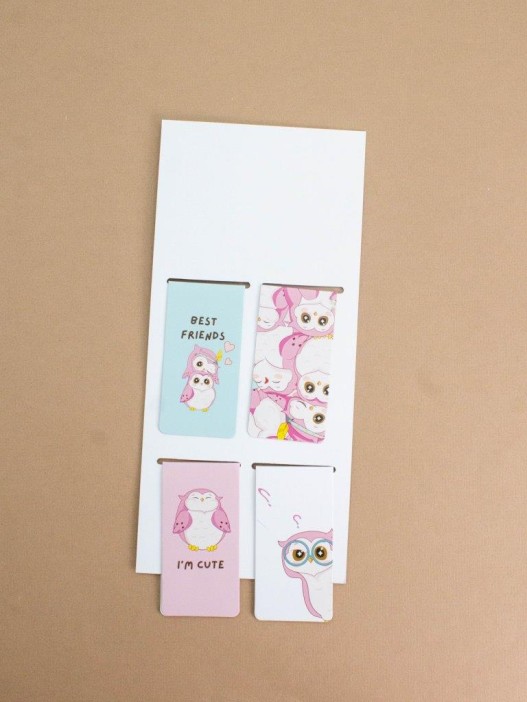 Набор магнитных закладок «SOVA vibe», 4 шт., 35х70 мм 