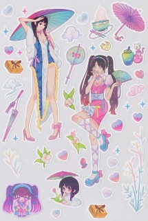 Наклейки "Anime girl first"