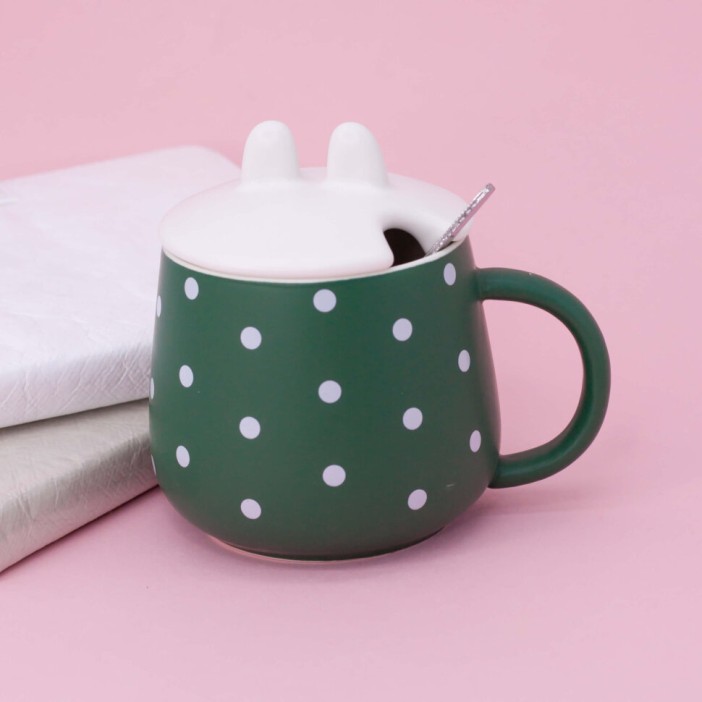 Кружка "Hare ears", green-white (350ml) 