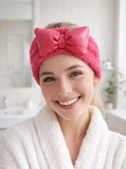 Повязка на голову GIRLY "Глянцевый бантик", красная