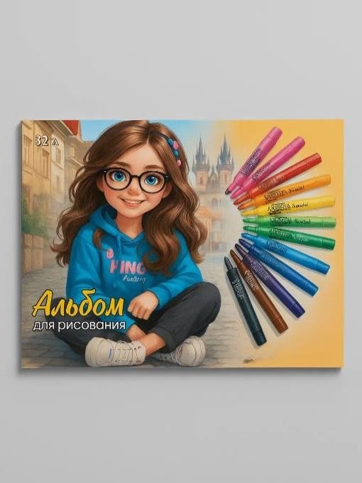 Тетрадь д/рисования "Модницы" А4, 32л