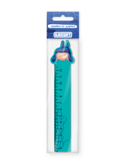 Линейка ECO из дерева iLikeGift "Shark green"