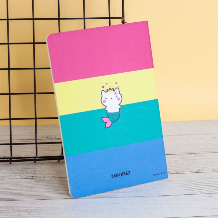 Тетрадь (A5) "Rainbow cat mermaid" (13.5*20.5) 