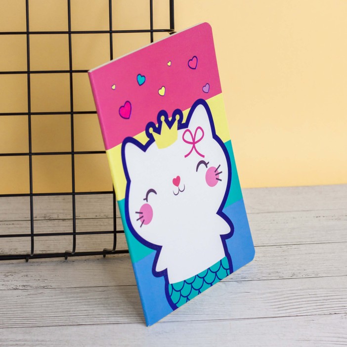 Тетрадь (A5) "Rainbow cat mermaid" (13.5*20.5) 