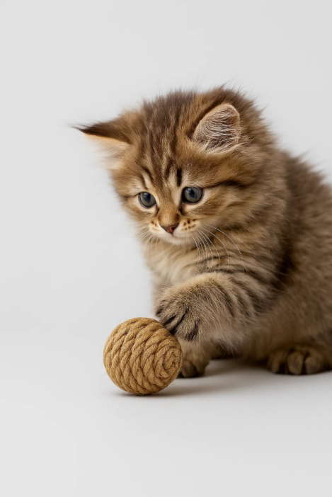 Игрушка для кошек &quot;Звенящий шар из джута&quot; 