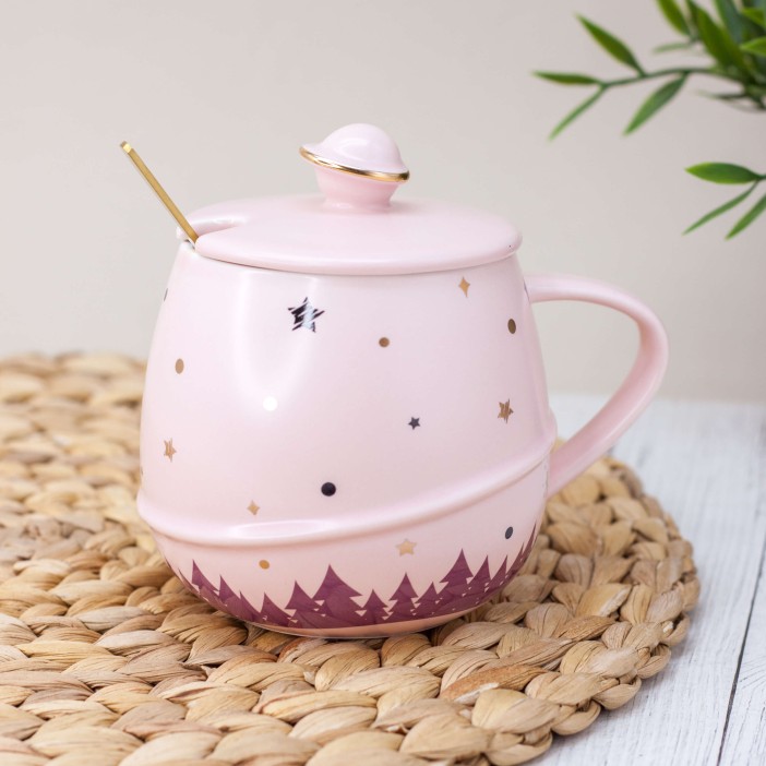 Кружка "Planet and stars", pink (440 ml) 