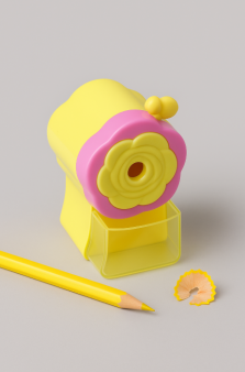 Точилка для карандашей механическая "Roses", yellow